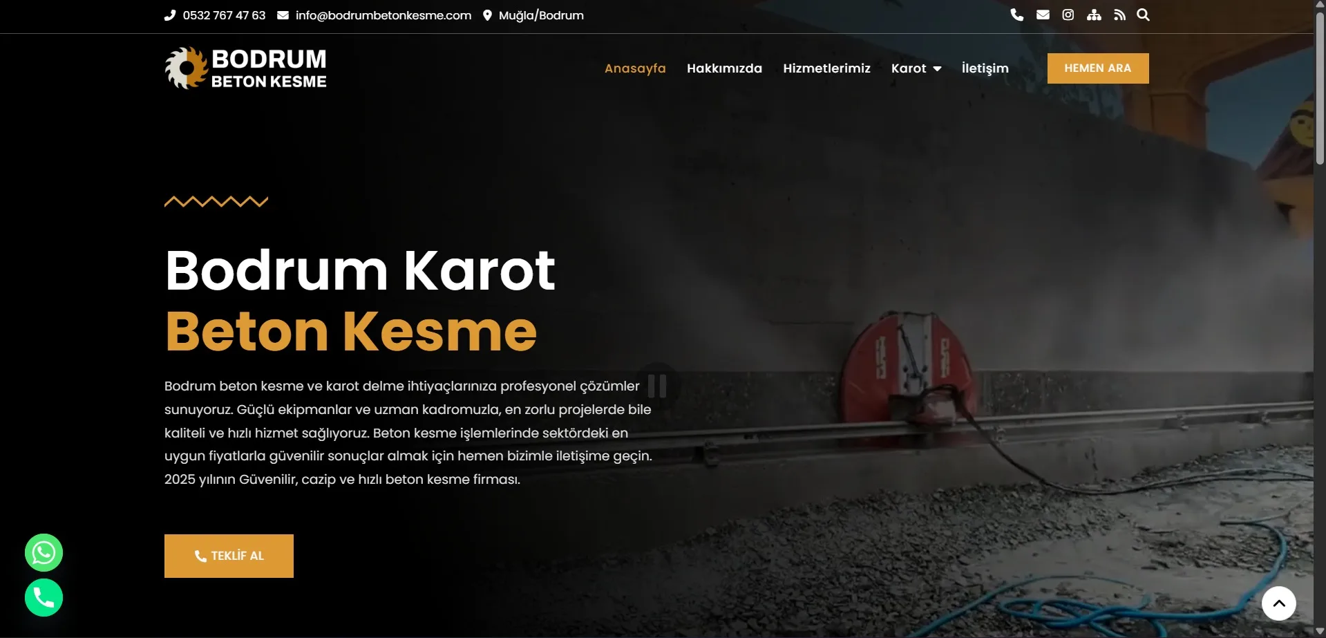 Bodrum Beton Kesme